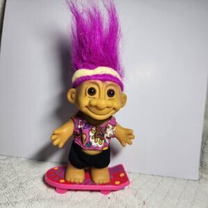 Copied - Russ Troll "Vintage Skate Boarder" FUSCIA Hair
